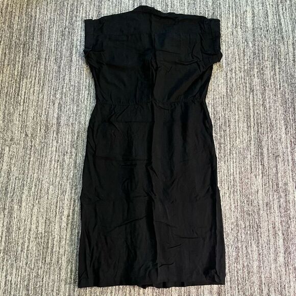 Stuart Alan Petites Women’s Size 9-10 Fit‎ & Flare Shirt Dress Black Pockets - Picture 9 of 10